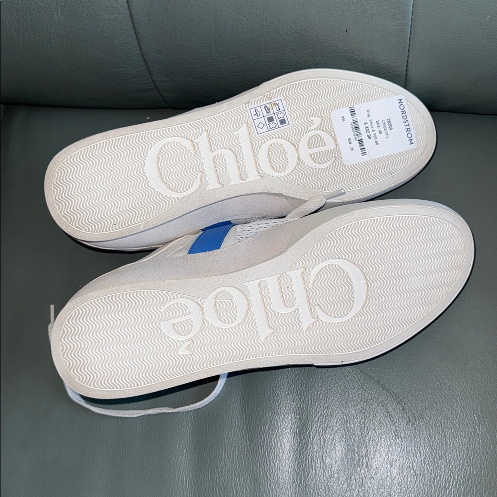 Chloe NWT Authentic Chloé Kick Leather & Mesh Sneaker - Picture 9 of 10